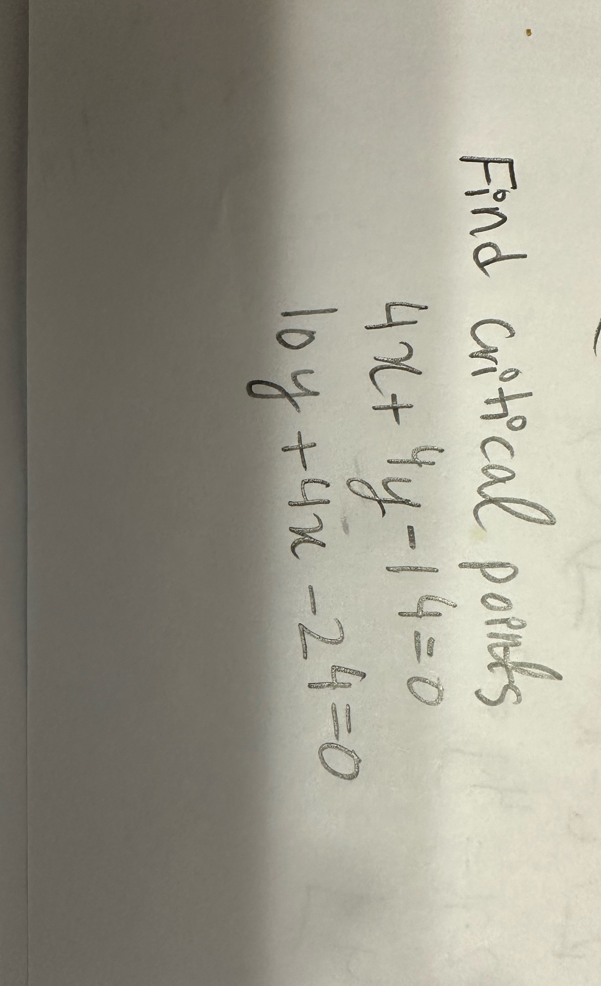  Find critical points 