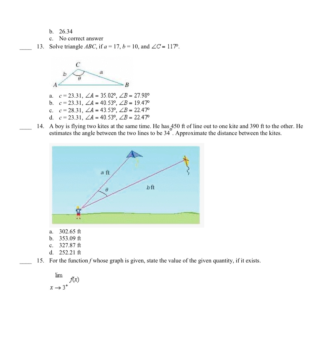 a = 17, b = 10, and ZC = 1170. b a.