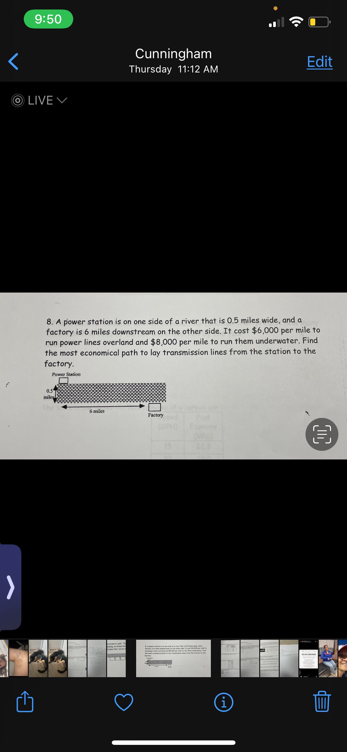 9:50 Cunningham Edit Thursday 11:12 AM @ LIVE v 8. A pbwer