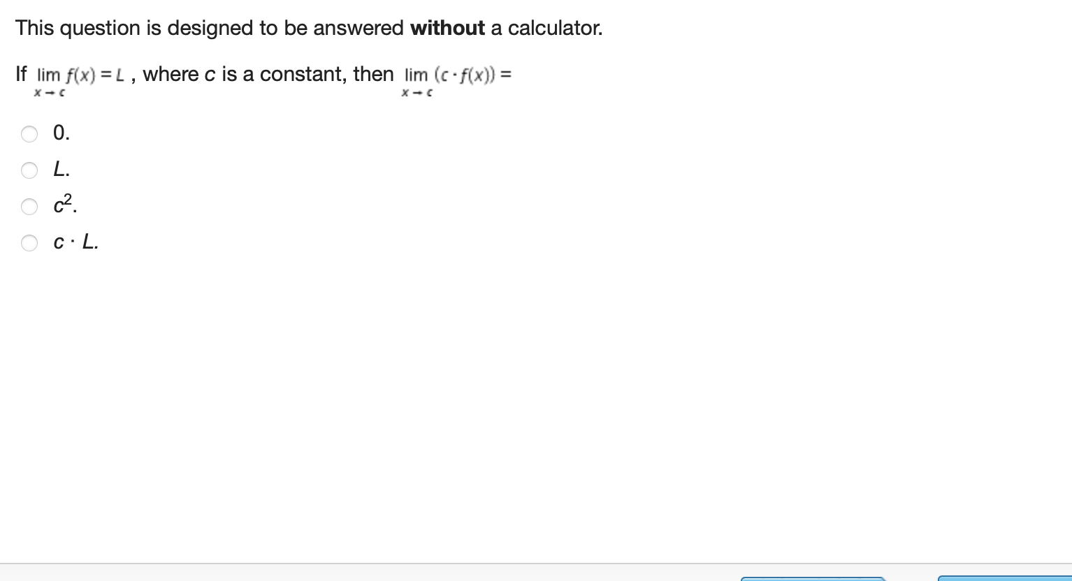 be answered without a calculator. 2 The derivative of In [A] is