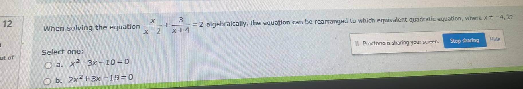 12 When solving the equation X 3 x- 2 x +4