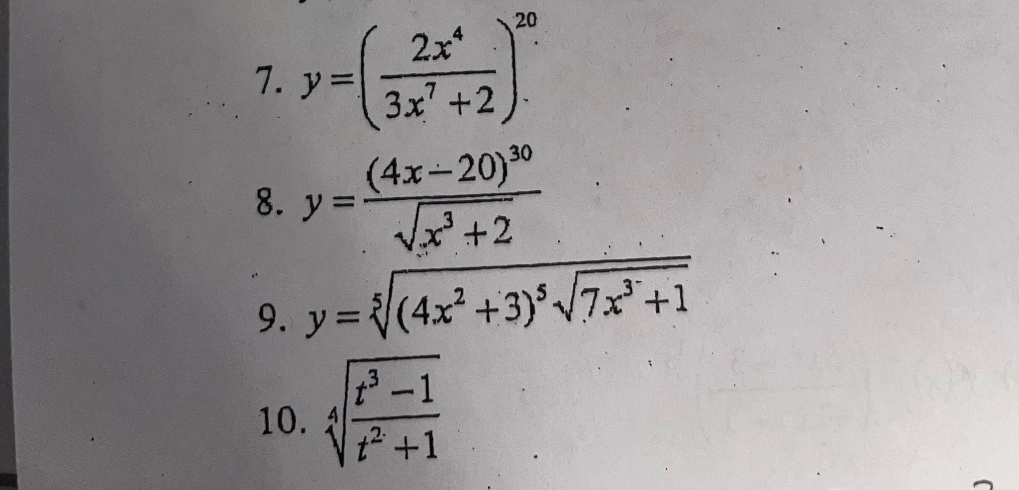 rule, find the derivative and simplify. (In the steps, nothing should be