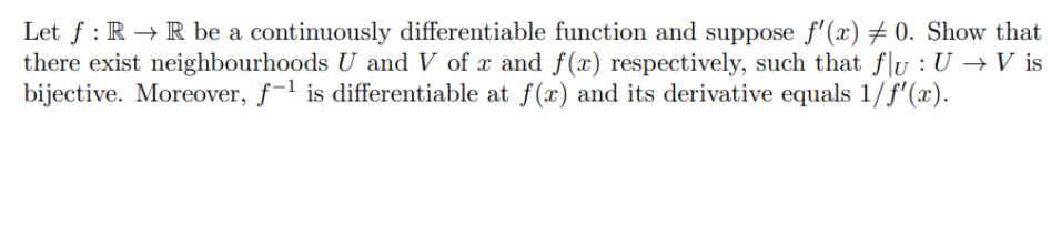 Let f : R - R be a continuously differentiable function