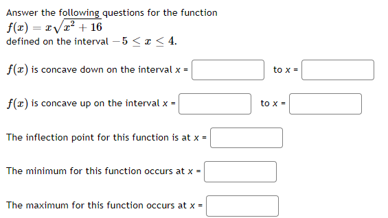 is concave clown on the interval 1: = :1 to x =