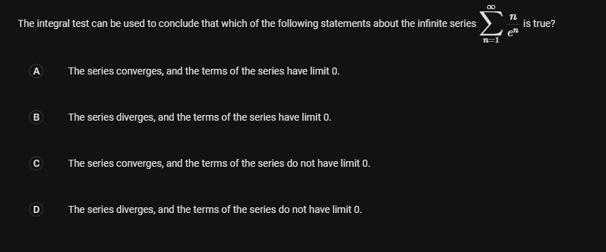 the nth partial sum of the infinite series an and n. >