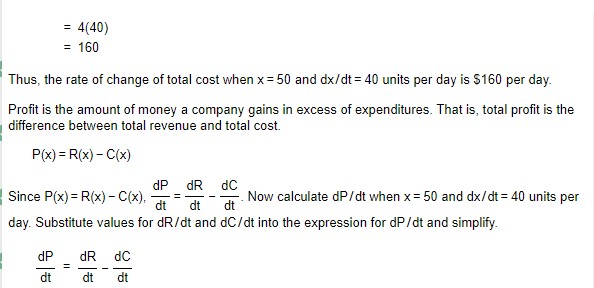 units per day Use implicit differentiation to write an expression for dR/dt