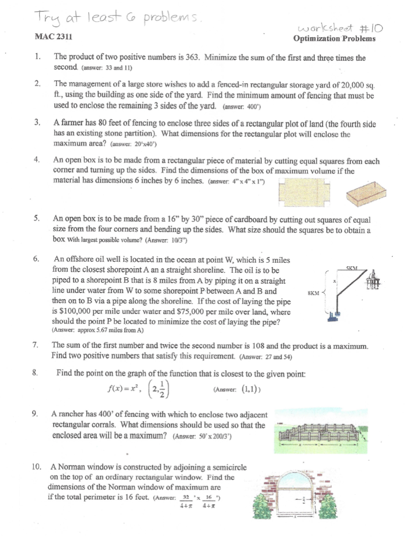 to be a part of solutions for optimization problems. ( max mins