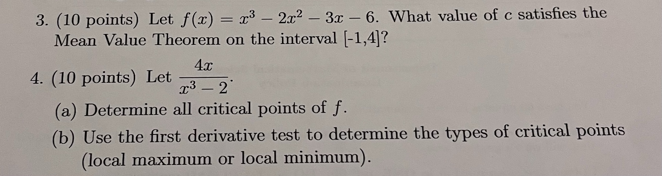  3 and 4 with work shown please! 3. (10 points) Let