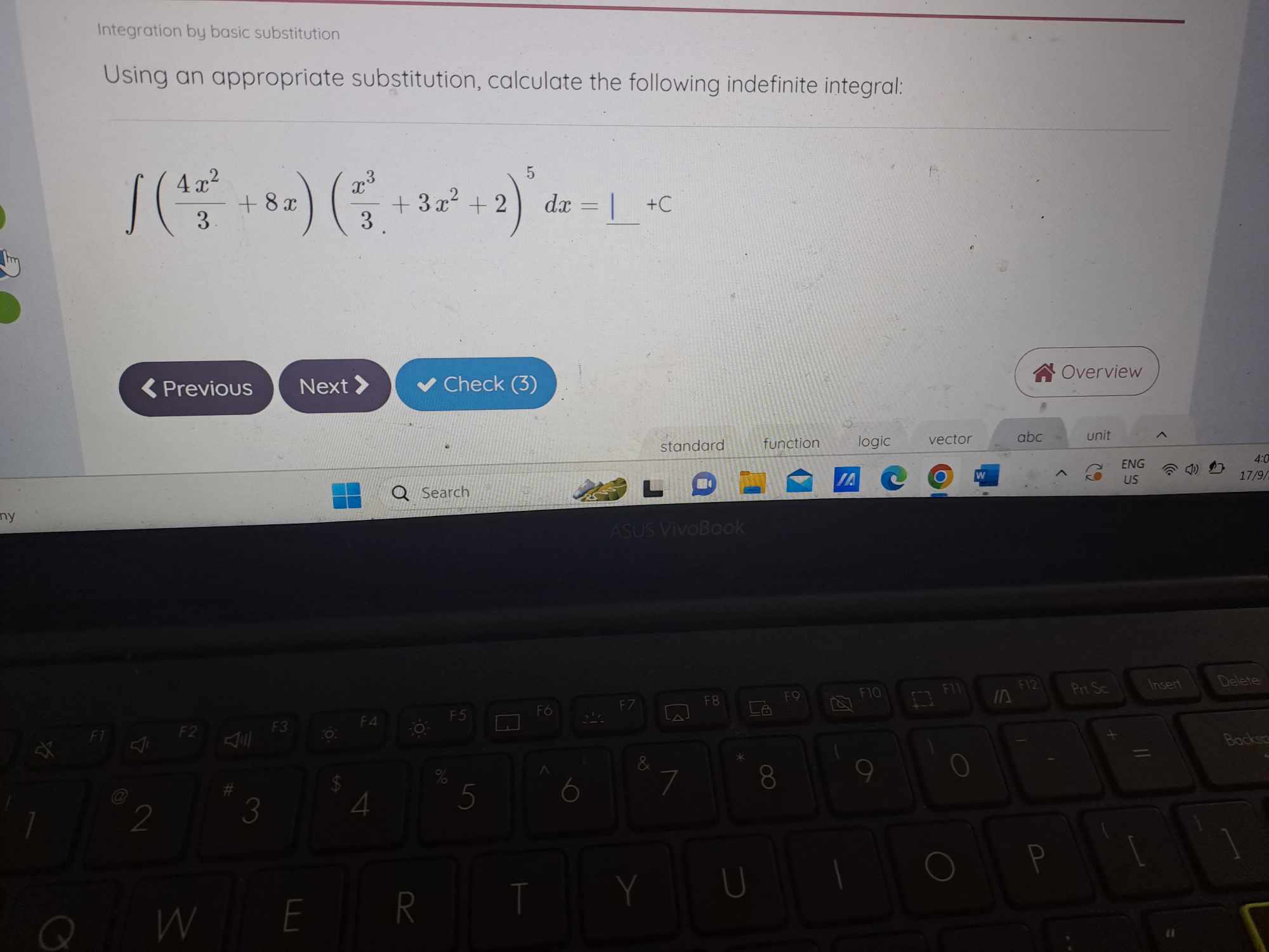 indefinite integral: 1 ( +3 + 8.) (7+ 30'+ 2 5 dx