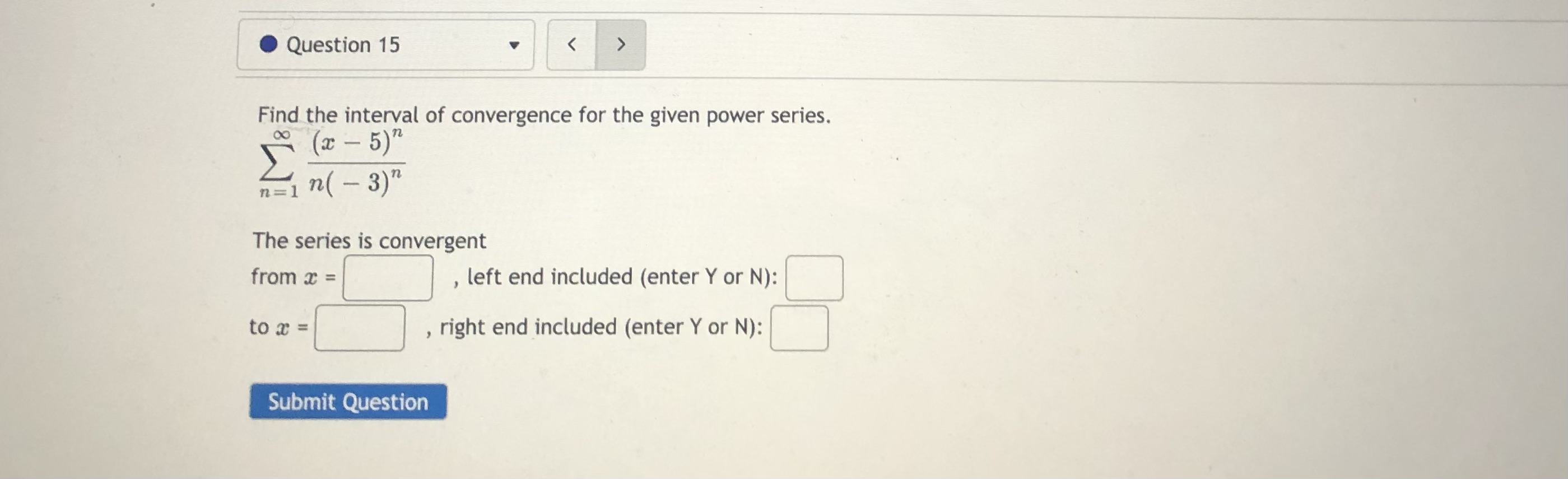 Question 14 Find all the values of x such that the given