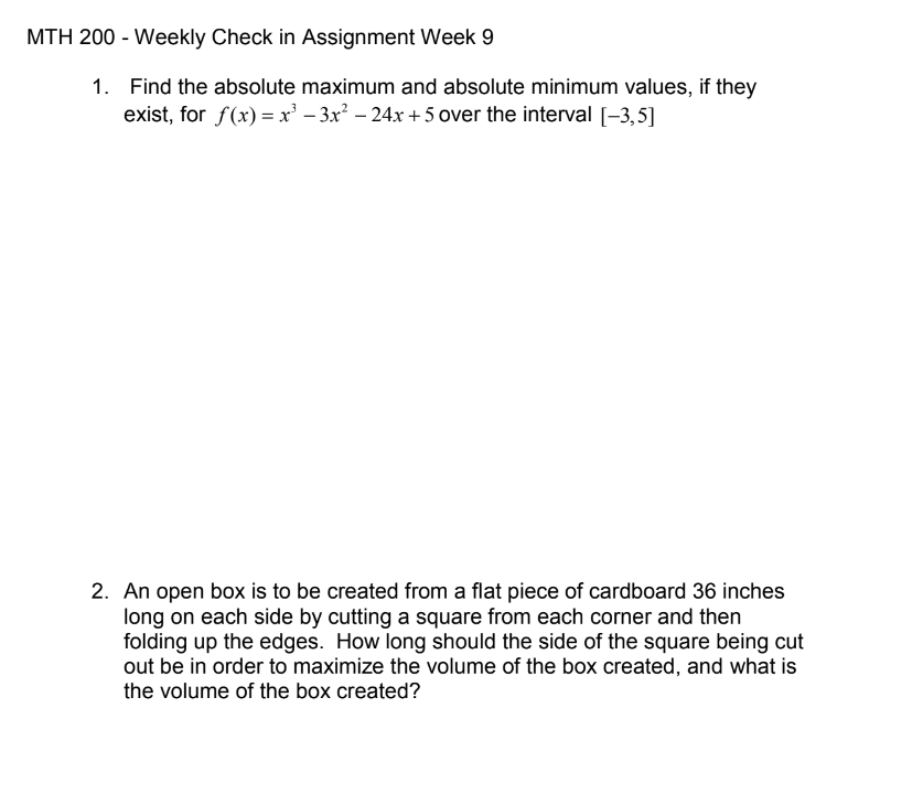 the absolute maximum and absolute minimum values, if they exist, for f-(x)