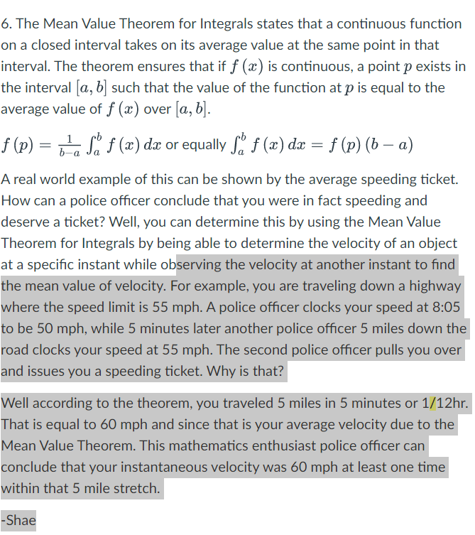 same point in that interval. The theorem ensures that if f (@