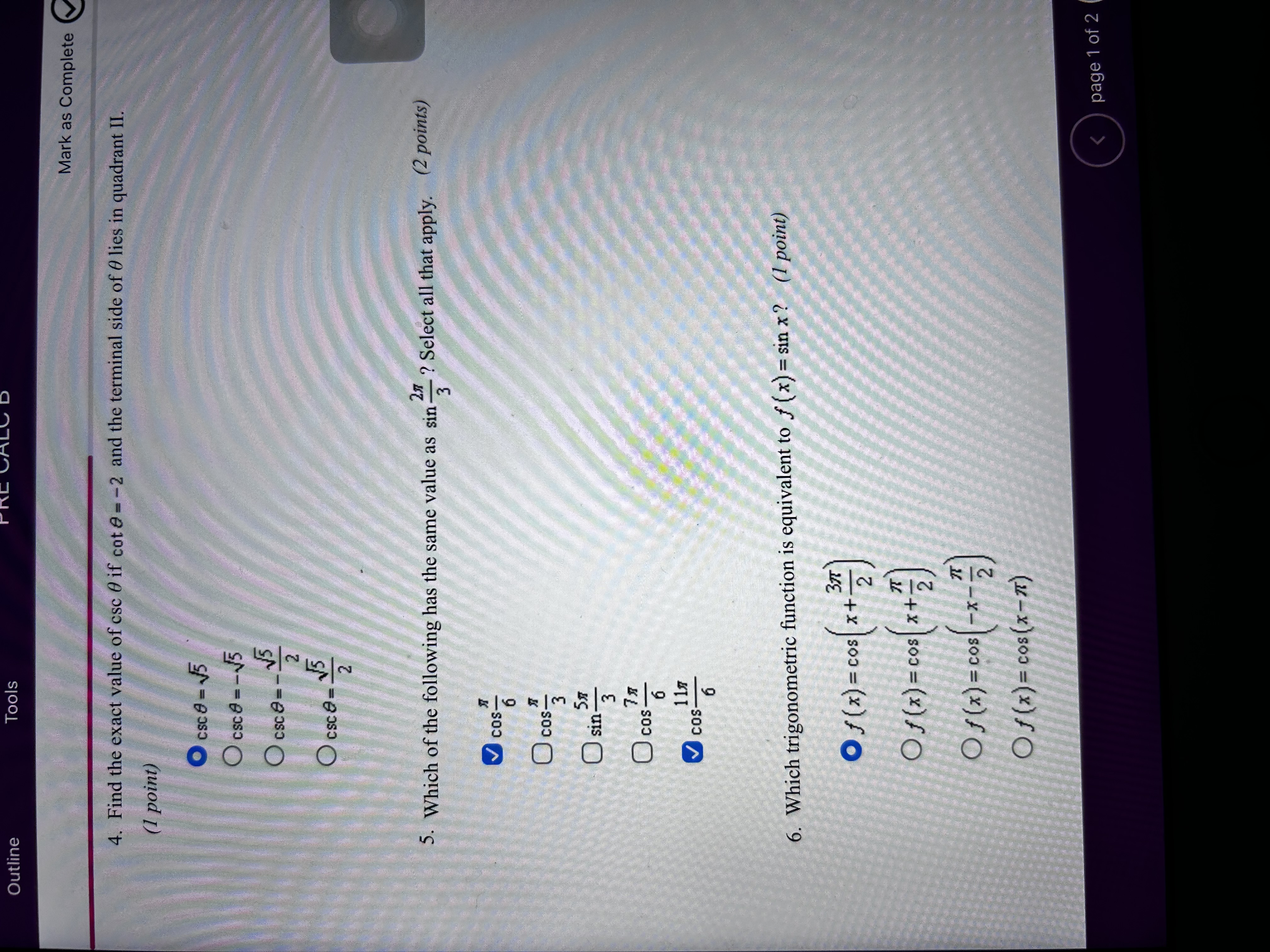 5 3+4 cos 8 14. Use DeMoivre's Theorem to find | 3cis