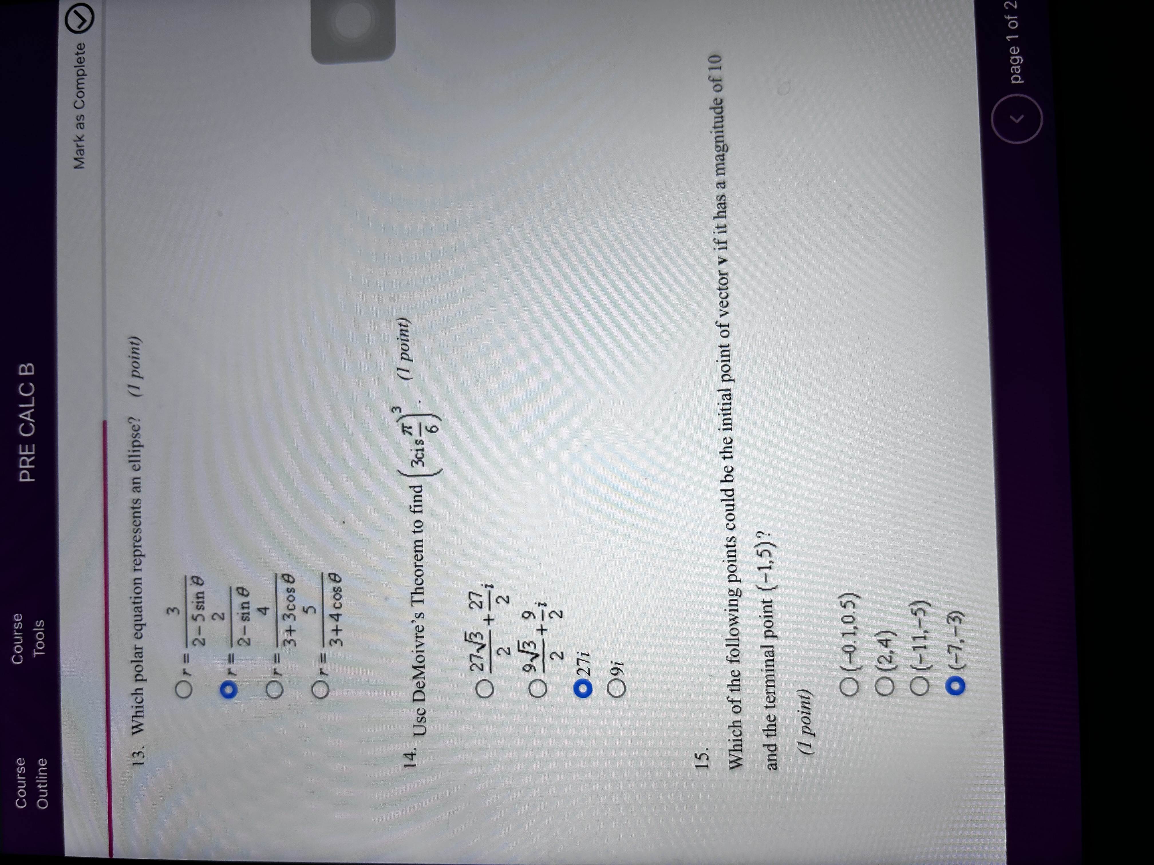 initial point of vector v if it has a magnitude of 10