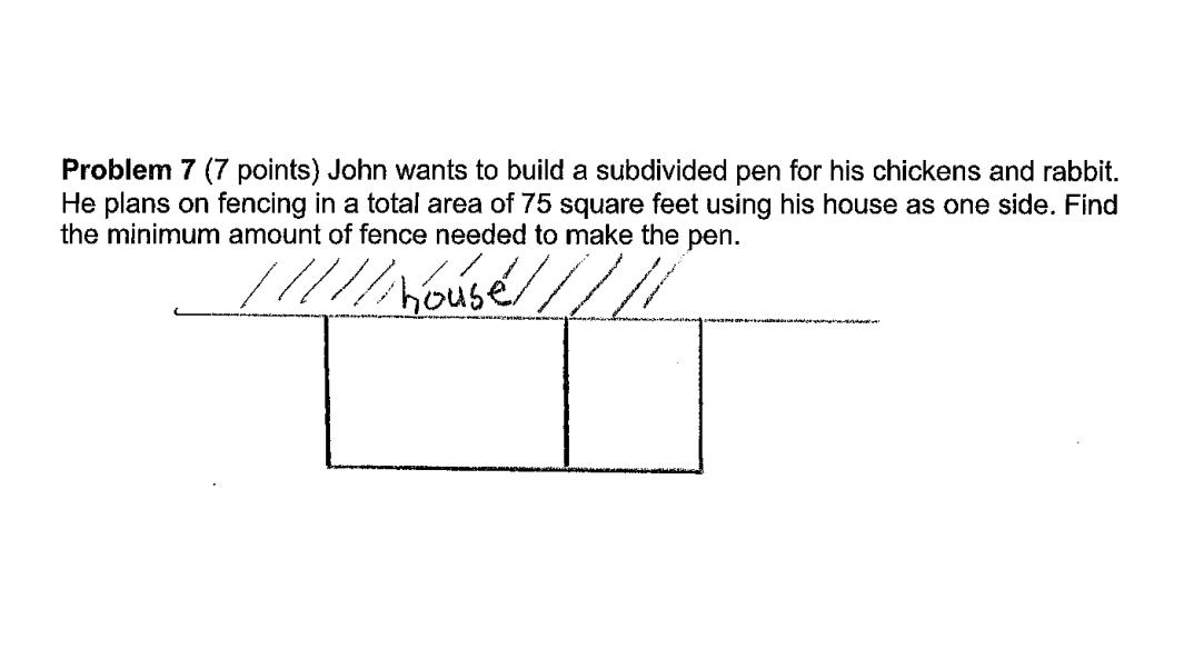 for his chickens and rabbit. He plans on fencing in a totai