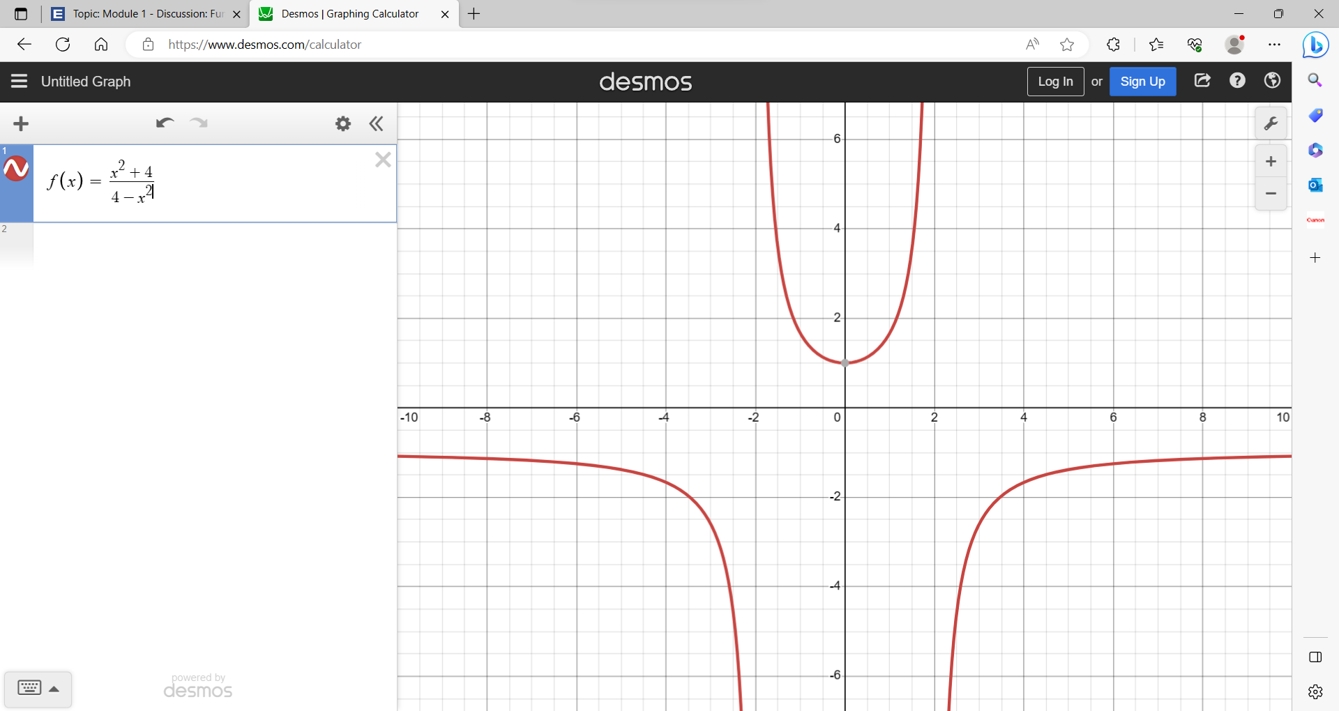  E Topic: Module 1 - Discussion: Fur X Desmos | Graphing