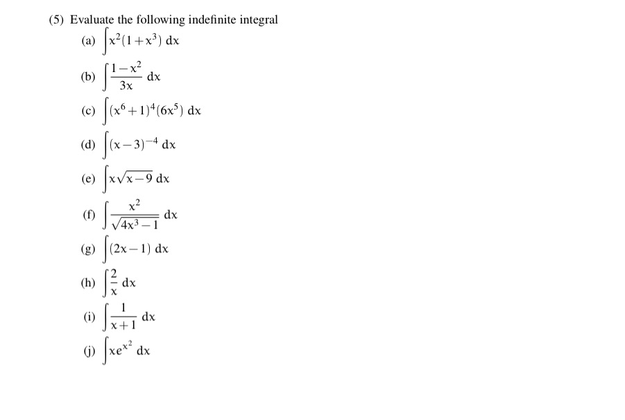 (g) (h) (j) x2(l -Fx3) dx dx (16 + dx (2x1) dx
