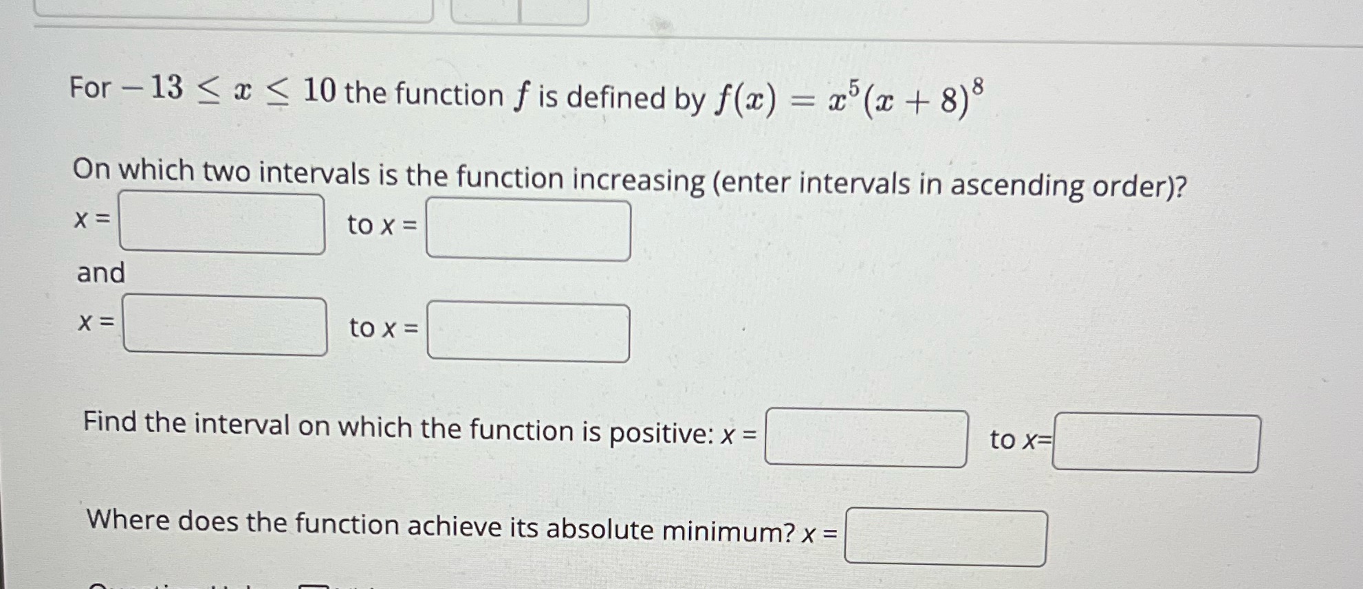 For 13 a; 10 the function f is defined by f@) On