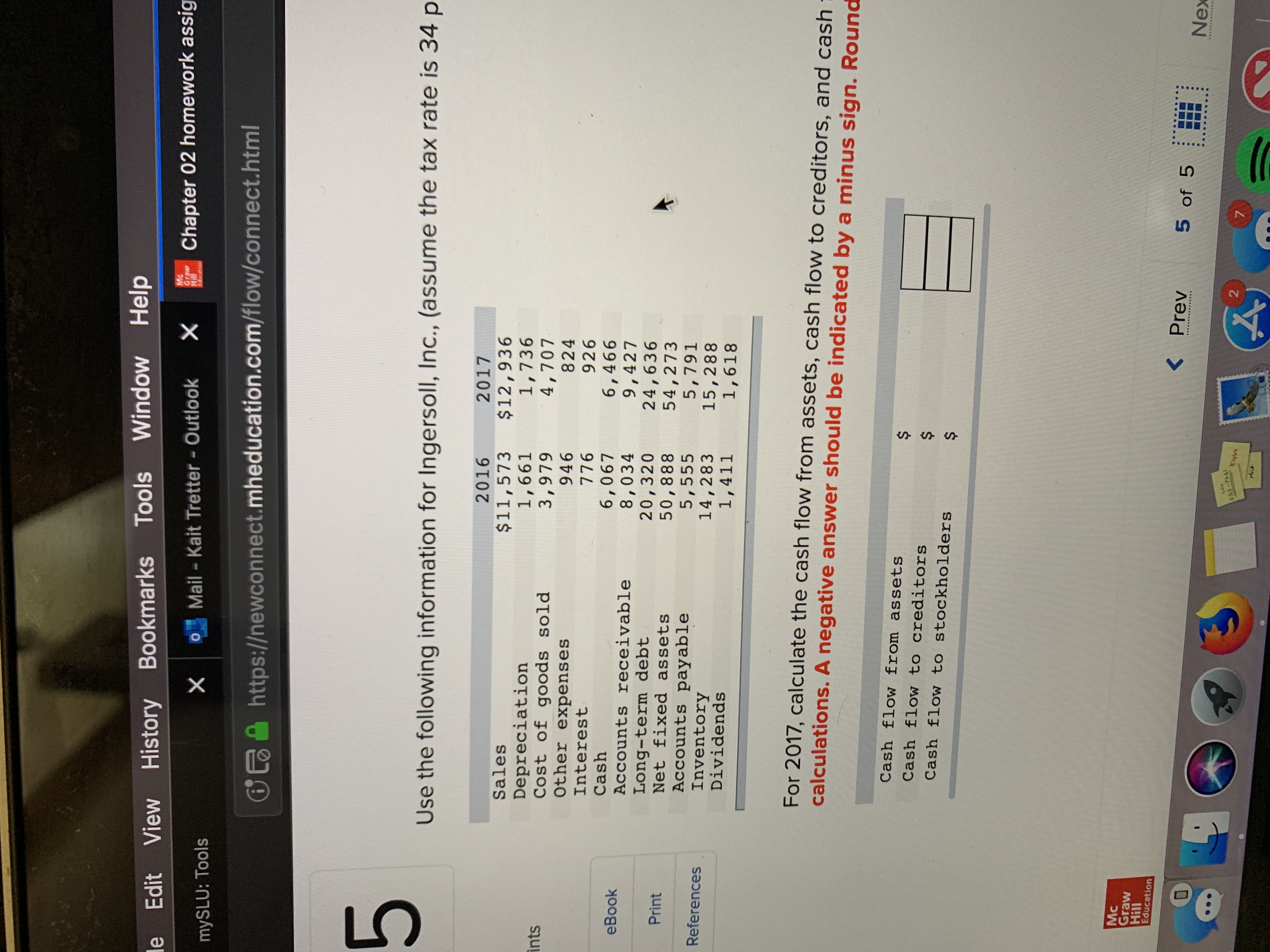 I'm having issues with this homework problem for my graduate finance