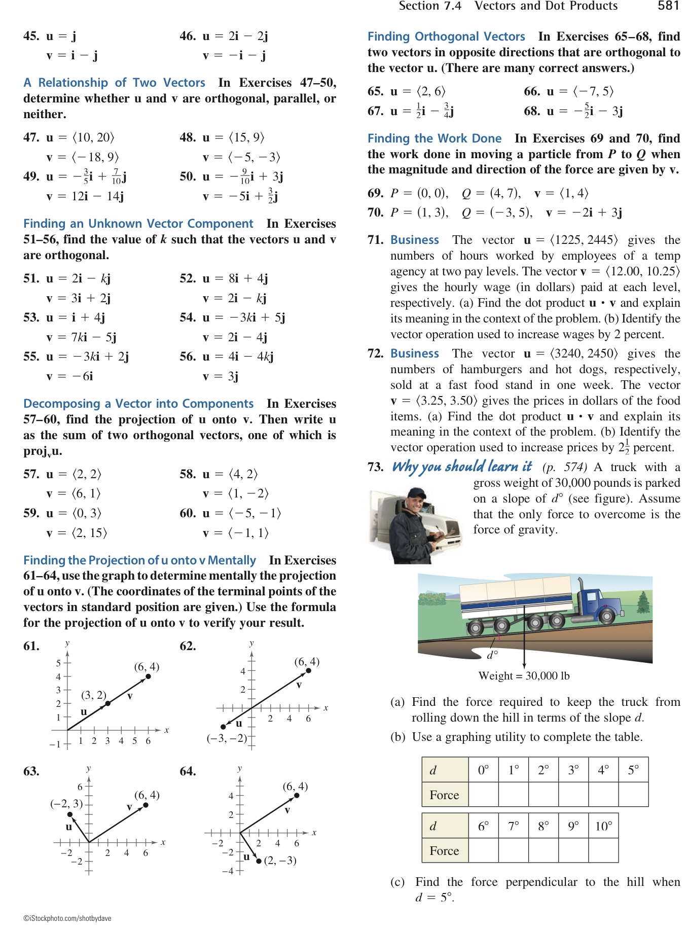 = (10, 20) 48. u = (15,9) v=(*18,9) v=(*5,*3) 49.u=%i+~175j 50.u=,%~,i+3j v=12il4j