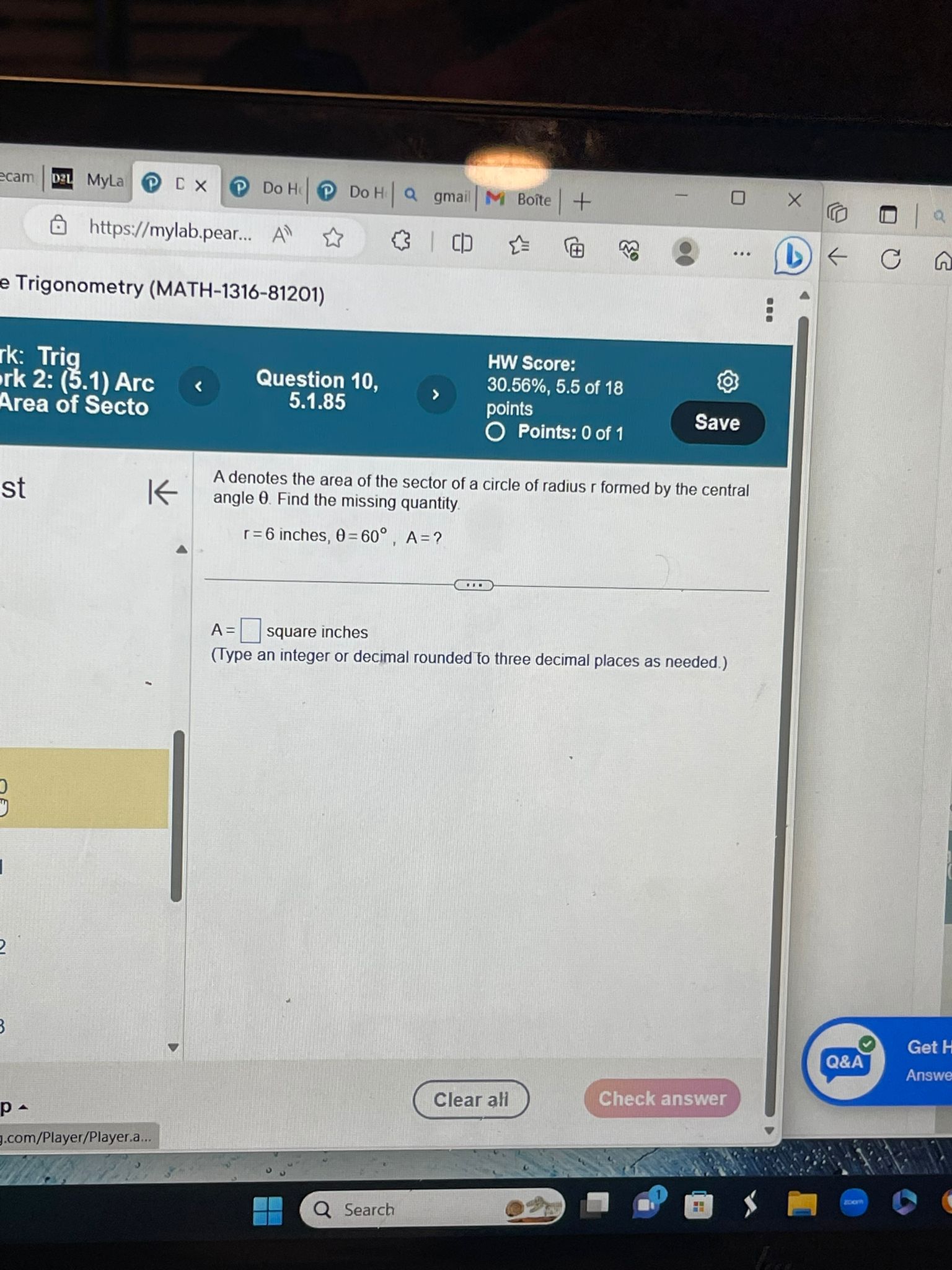 Check answer Q Search2L MyLa PCX Do HP Do H Q gmail