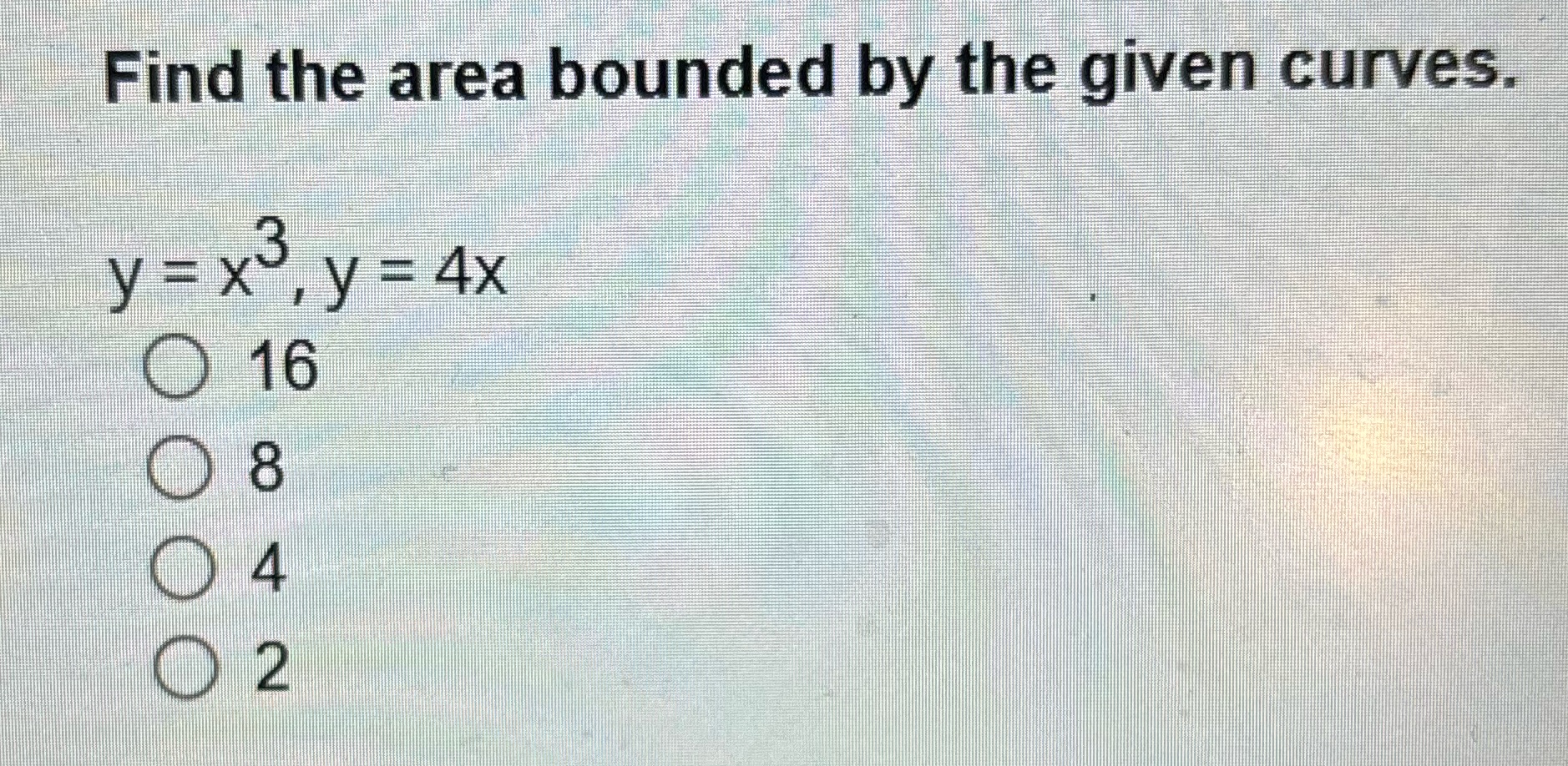 Find the area bounded by hegiven curvesw