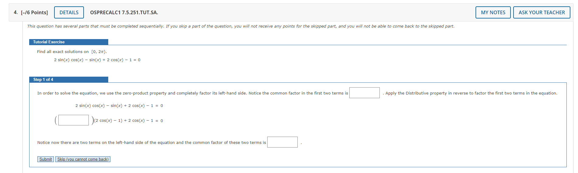 (Enter your answers as a comma-separated list.) 2 cos(38) 8 Tutorial Additional