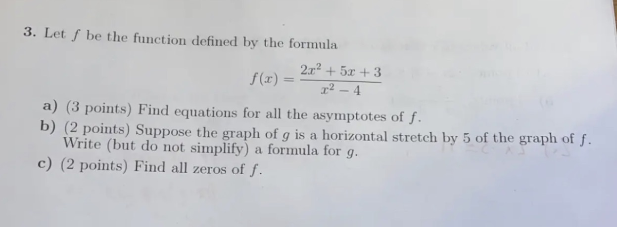  3. Let f be the function defined by the formula f(x)