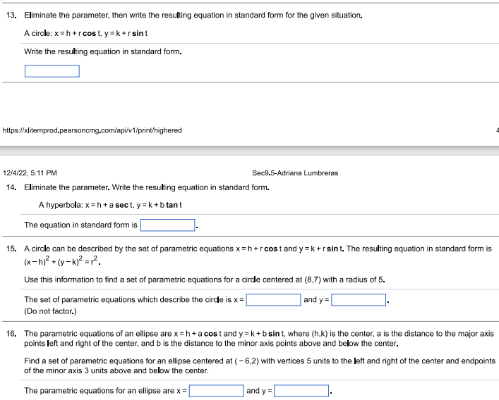 cos 2t- sin 2t -:; LI 3. Fill in the blank so