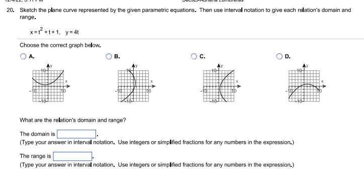one way for pairs of parametric equations to represent the same plane
