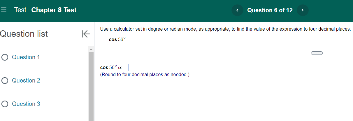 = [ Question 6 Question 7 Question 8E Test: Chapter 8 Test
