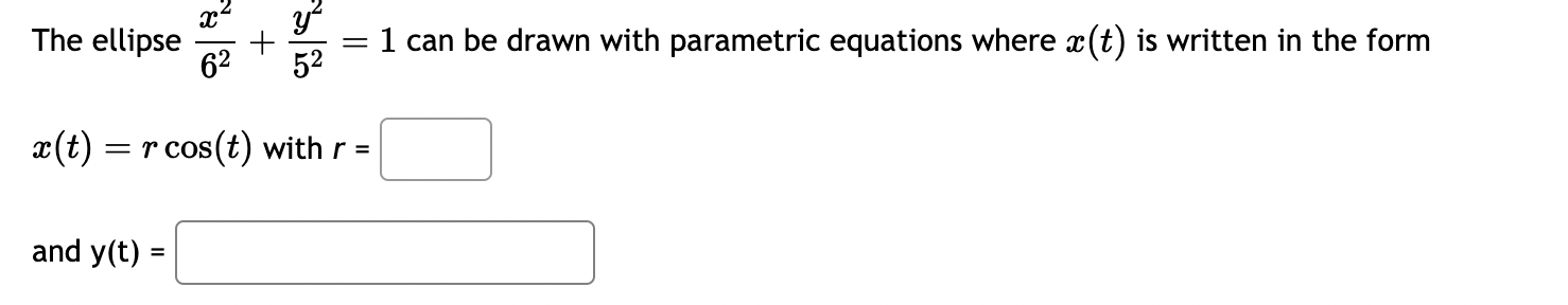 y(t) = 17 2t Suppose parametric equations for the line segment between