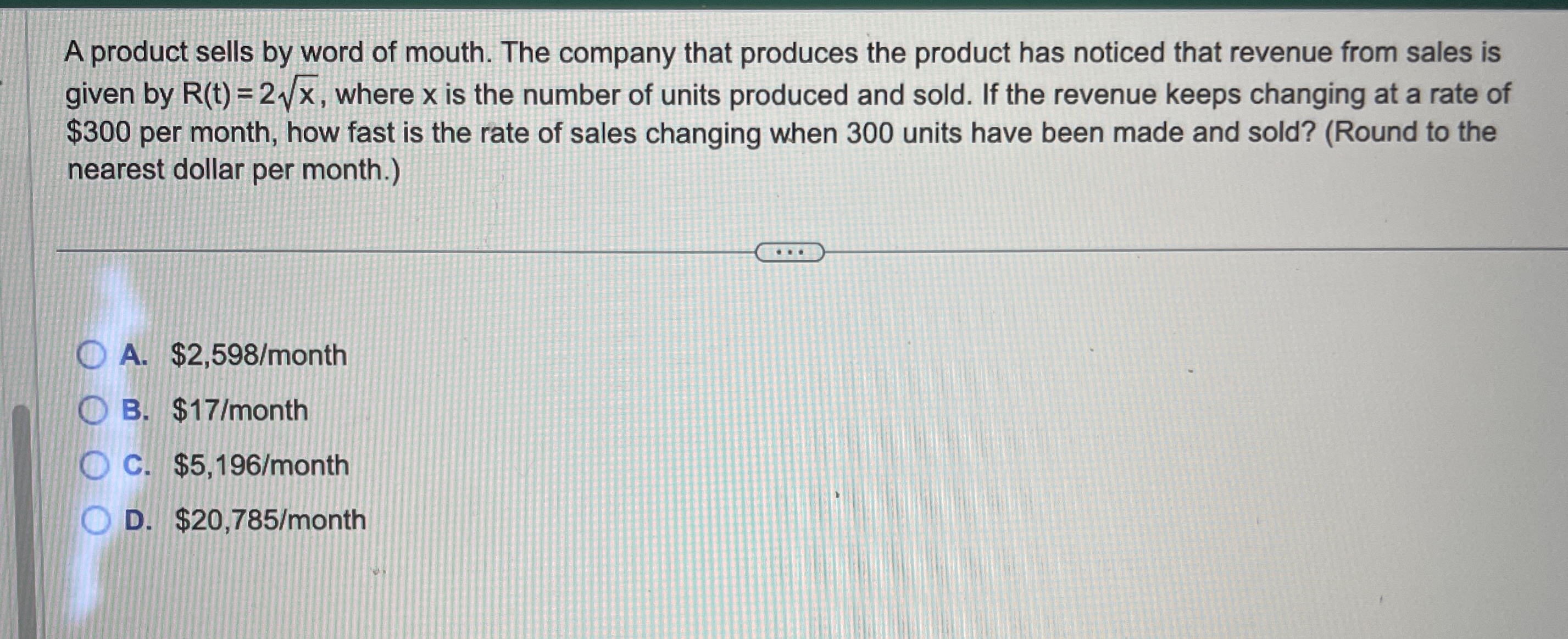 A product sells by word of mouth. The company that produces the