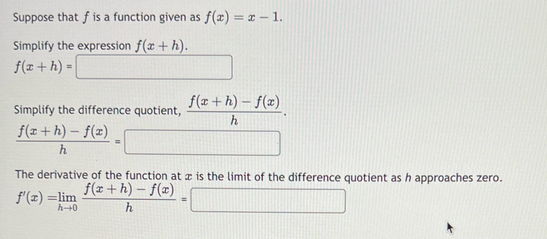  help solving this question Suppose that f is a function given