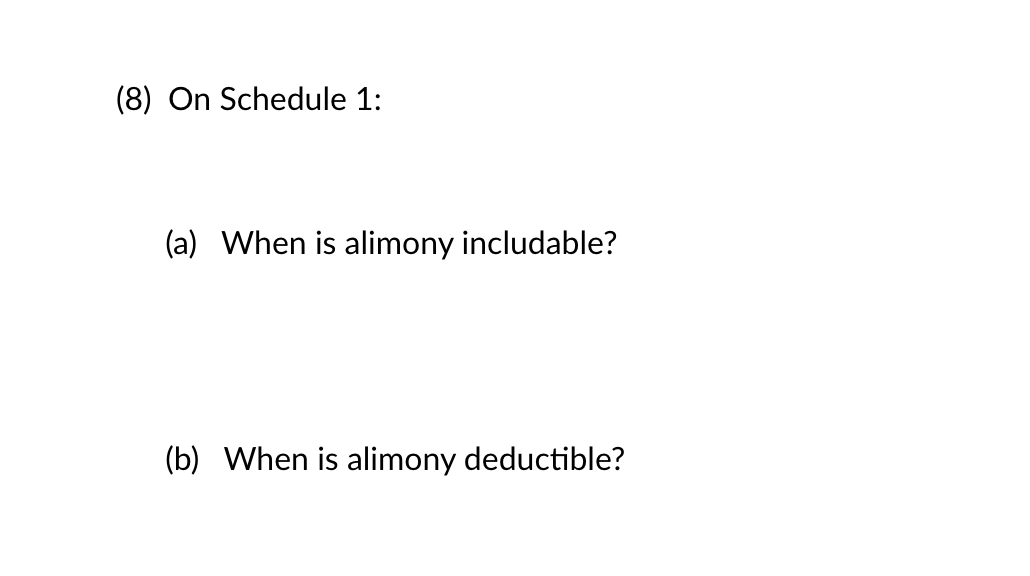 alimony deductible?