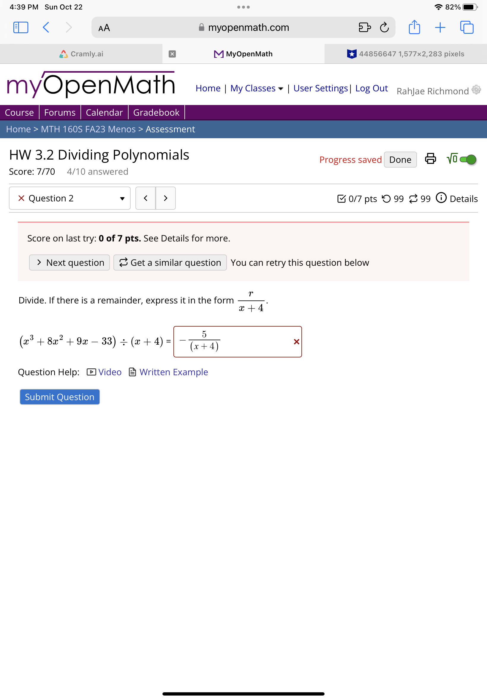 4:39 PM Sun Oct 22 . . . 82% ED AA