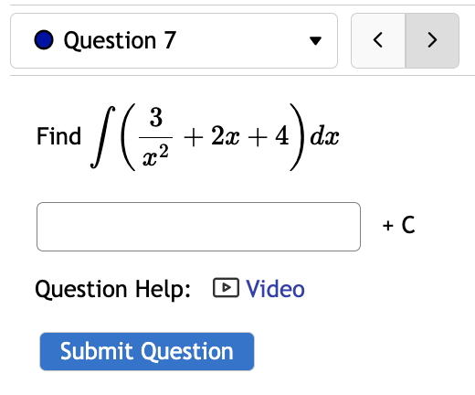 up 0 decreasing, concave down . Question 3 A V 7 Find