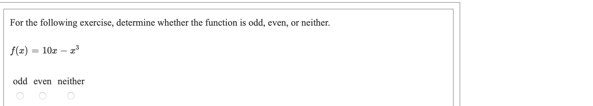 PreviewFor the following exercises, nd functions f(m) and g(m) so the given