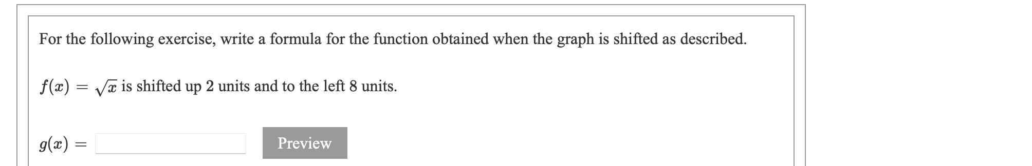 For the following exercise, use the pair of functions to find f(g(0)