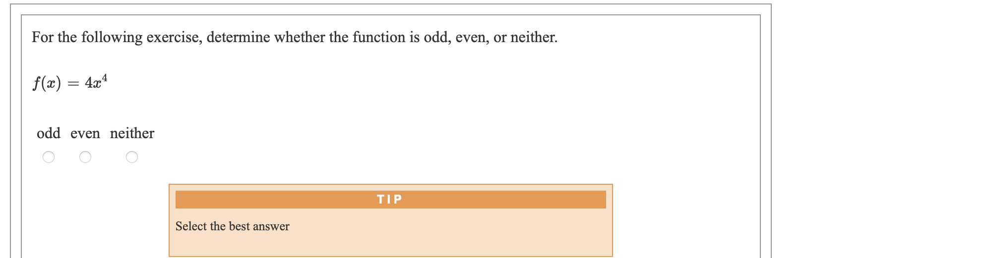 f(g(0)) = g( f(0)) =For the following exercise, use the functions f(x)