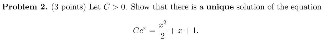 is a unique solution of the equation $2 Cm=+3+L