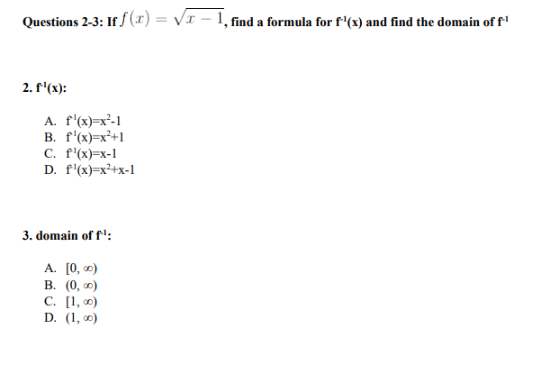 Please help Questions 2-3: If J (T) = VI - 1,
