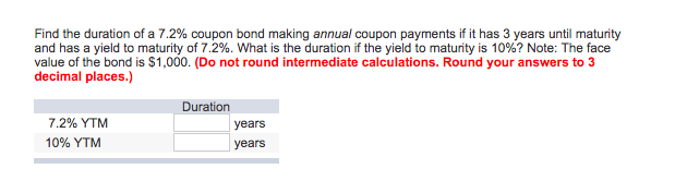 or if using financial calculator please explain. Find Ilte duration of a