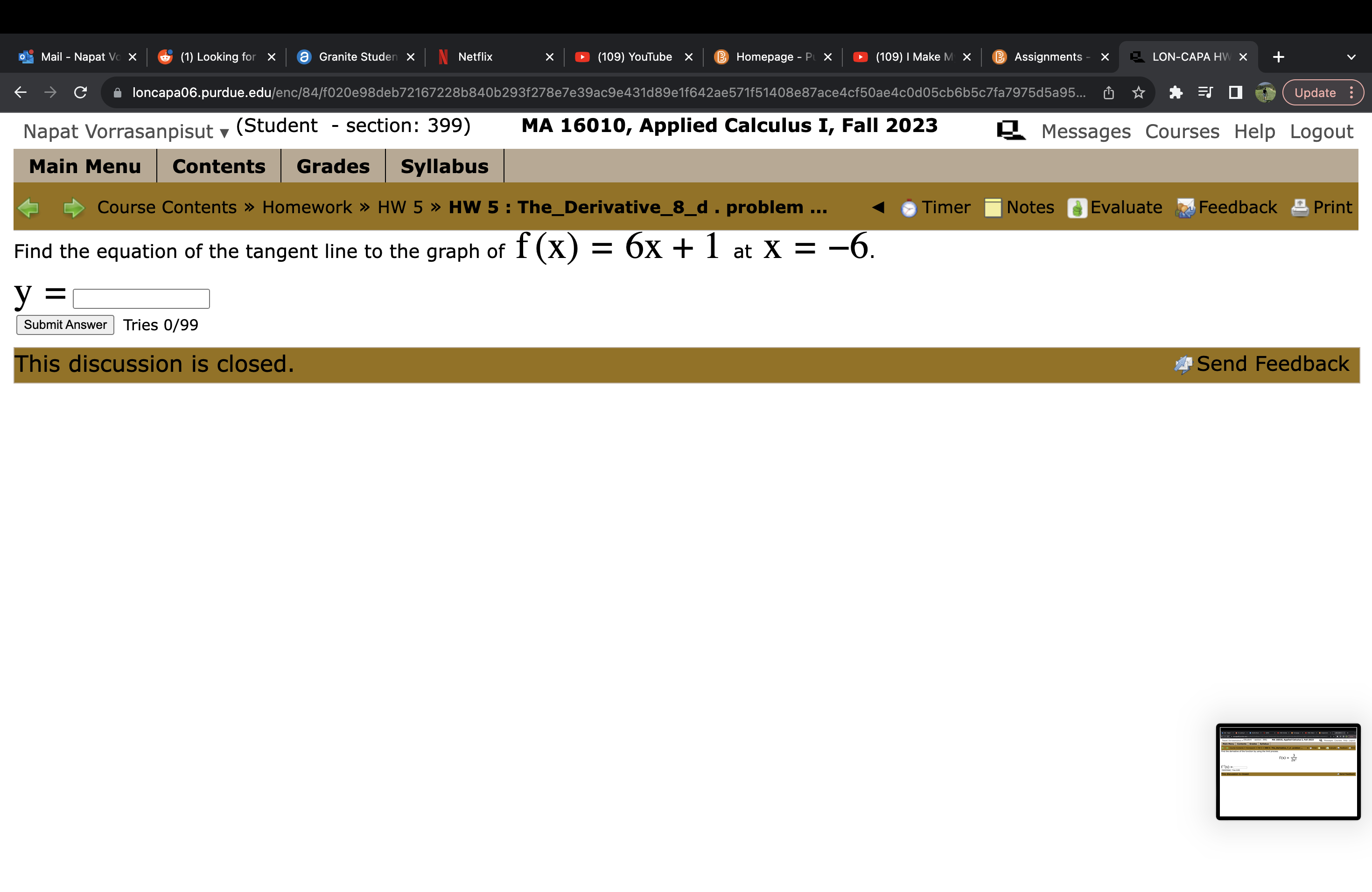 the limit process to find the slope of the tangent line to