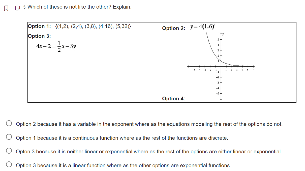 2*Q 4. Consider the function (x) = 4 (3)" to answer the