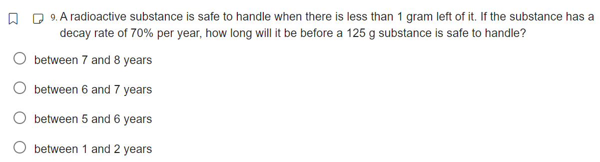 where as the equations modeling the rest of the options do not.