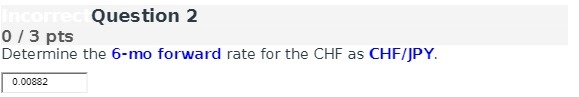 the CHF as CHF/JPY. o. 00882