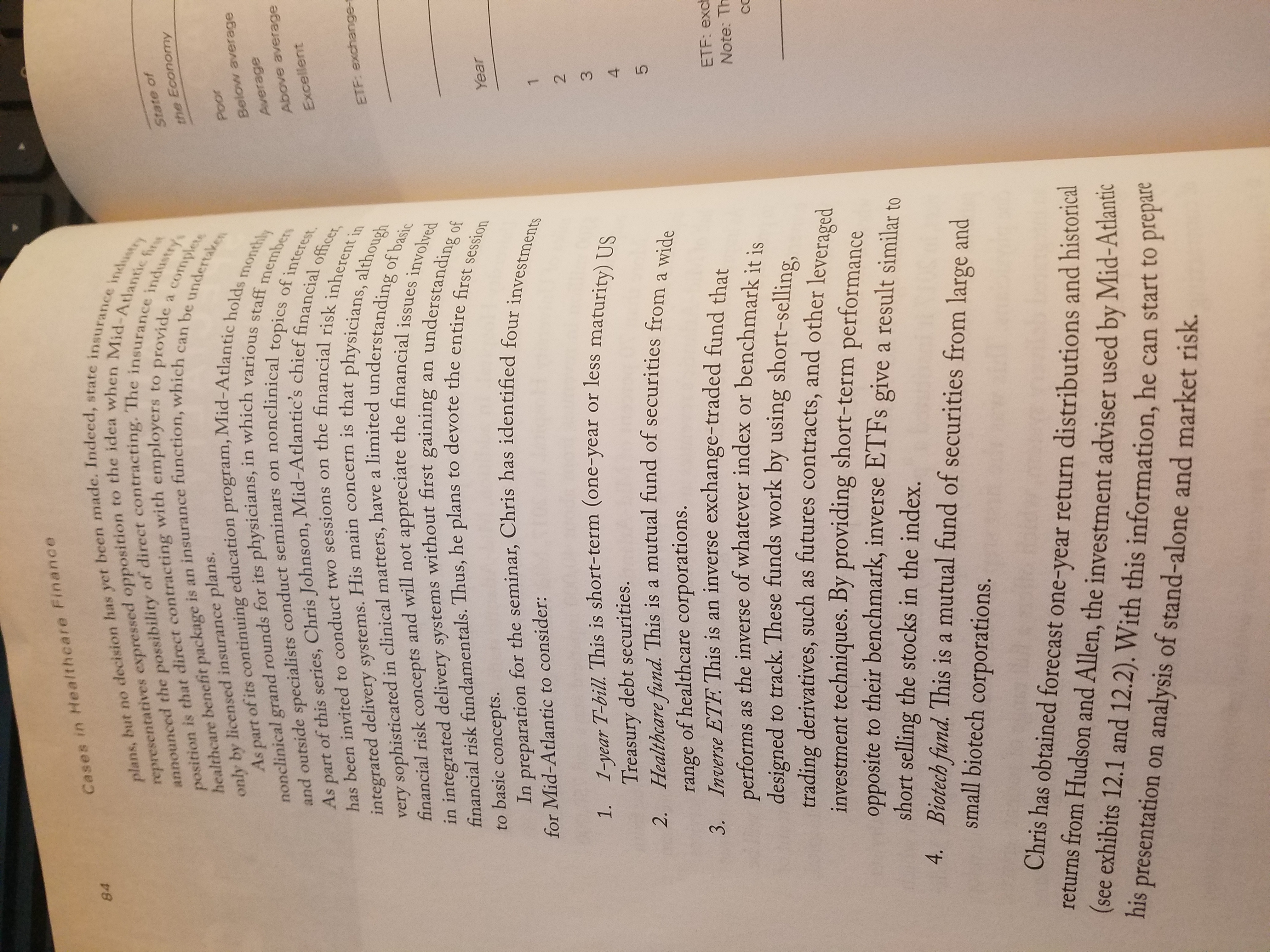 Mid-Atlantic Specialty, Inc., Financial Risk from Cases in Healthcare Finance, 6th edition.