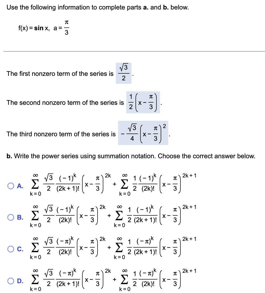 interval of convergence of the series. f(x)= In (1 +9x) Use the