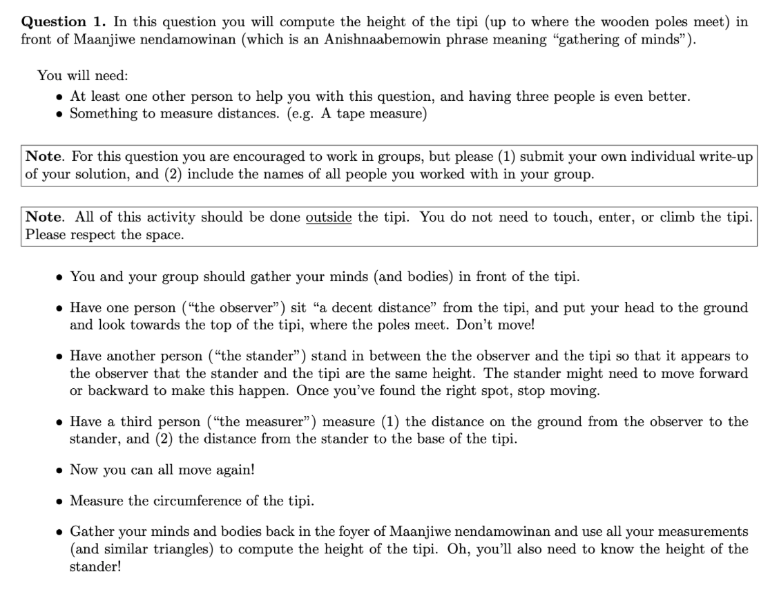 there is no missing informationQuestion 4. Recall the set-up for question